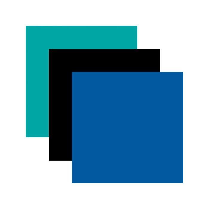 3 vinyles permanents 91 x 33 cm - aqua, noir, bleu