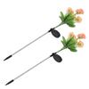 2 Pcs Solar Garden Lights LED Solar Flower Lights for Garden Patio Lawn Yard Pathway