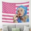 1 Stück Rosa Amerikanische Flagge Wandteppich, Charakterkunst, Ideal für Wohnzimmer Schlafzimmer Dekoration, Einzigartiges Geschenk für Kpop Fans & Freunde