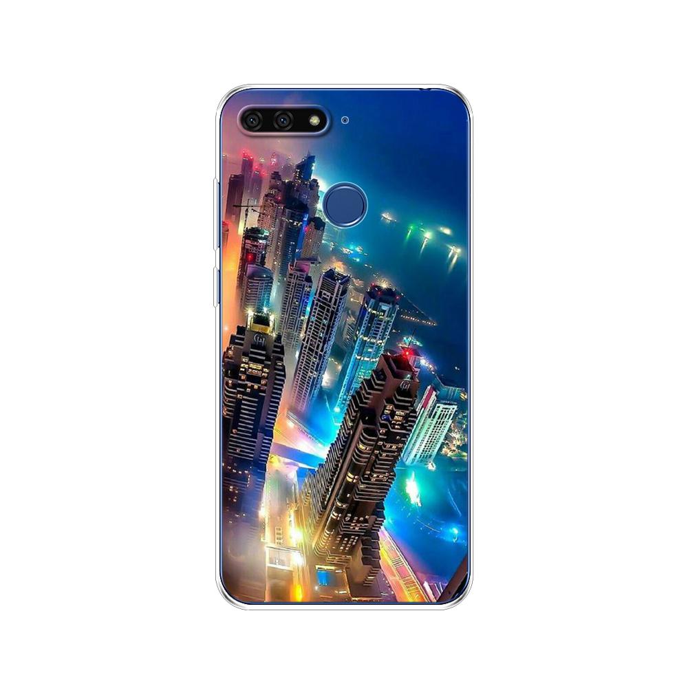 For Huawei Honor 7C 5.7 Inch Case Cover Soft Silicone TPU Cute Cover Back Protective Phone Case For Huawei Honor 7c Aum-L41 Bags