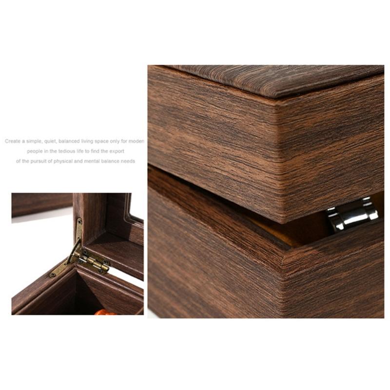 Luksusowy uchwyt do przechowywania zegarków w kolorze Espresso Stylowe etui na zegarki z 6/20 miejscami dla mężczyzn z podwójnymi warstwami i szklanym wieczkiem