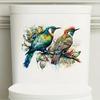 Self-adhesive Toilet Stickers Birds Flowers for Bathroom Toilet Seat Creative Home Wall Decor