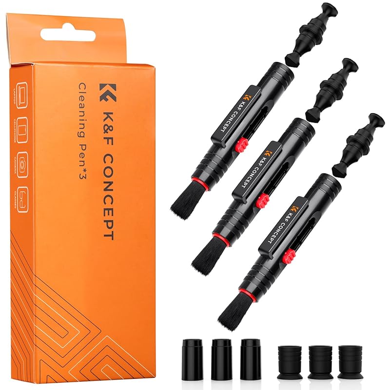 

K&F Concept lens pen set 3 pieces included double head Expandable Lens-friendly material Three-in-one computer cleaning scalable double carbon head