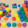 Colorful Wooden Geometric Shape Building Blocks for Children