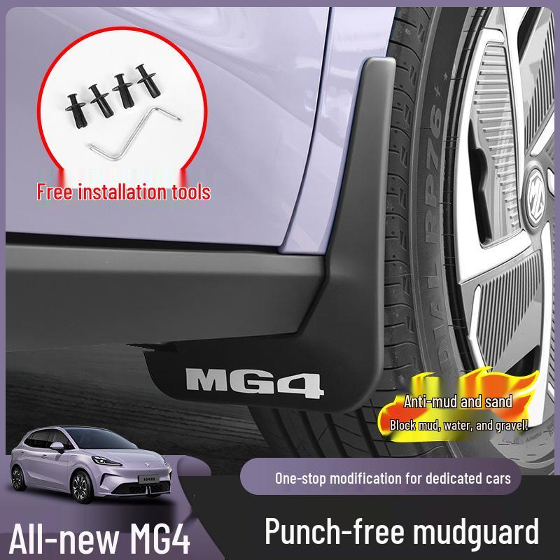 

MG4 Mudguard Sand & Water Guard: Car Accessories for Exterior Modification. MG4 Mudguard + Tools [No Logo]