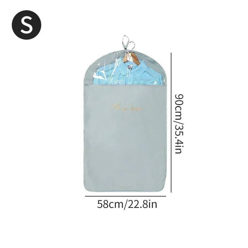 Satynowy Pokrowiec na Ubrania Pokrowiec Wiszący na Sukienkę Ochraniacz na Garnitur Płaszcz Torba do Przechowywania w Szafie Satynowy Pyłoszczelny Organizer na Odzież Sukienkę