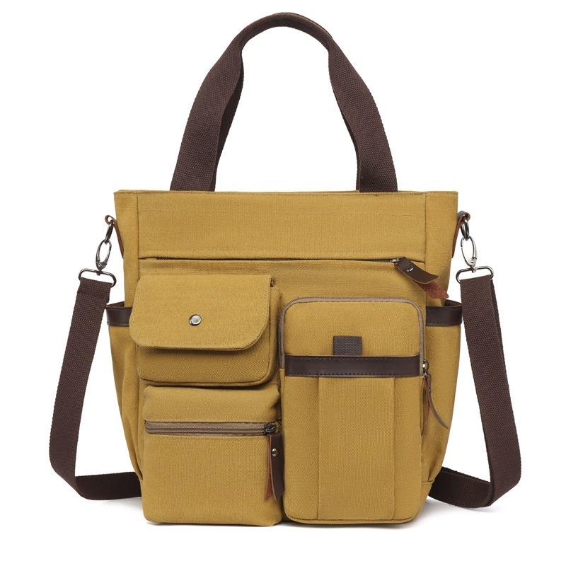 Men's Canvas Shoulder Bag Crossbody Bag Men's Computer Bag Men's Casual Bag