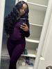 HR24057 Women's Sexy Long Sleeve Flare Two-Piece Sports Casual Set