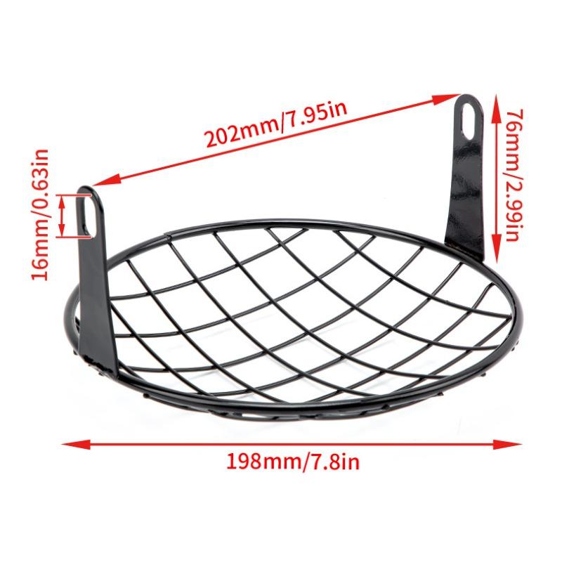 For Universal Harley Triumph Honda HeadLamp Mesh Grille Lampshade Metal Retro Motorcycle Headlight Protector Cover Fit