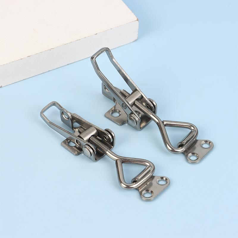 1Pc 304 Stainless Steel Boat Deck Clamp Hasp Lock Heavy Duty Fastener For Marine Locker Strong Anti Rust Construction