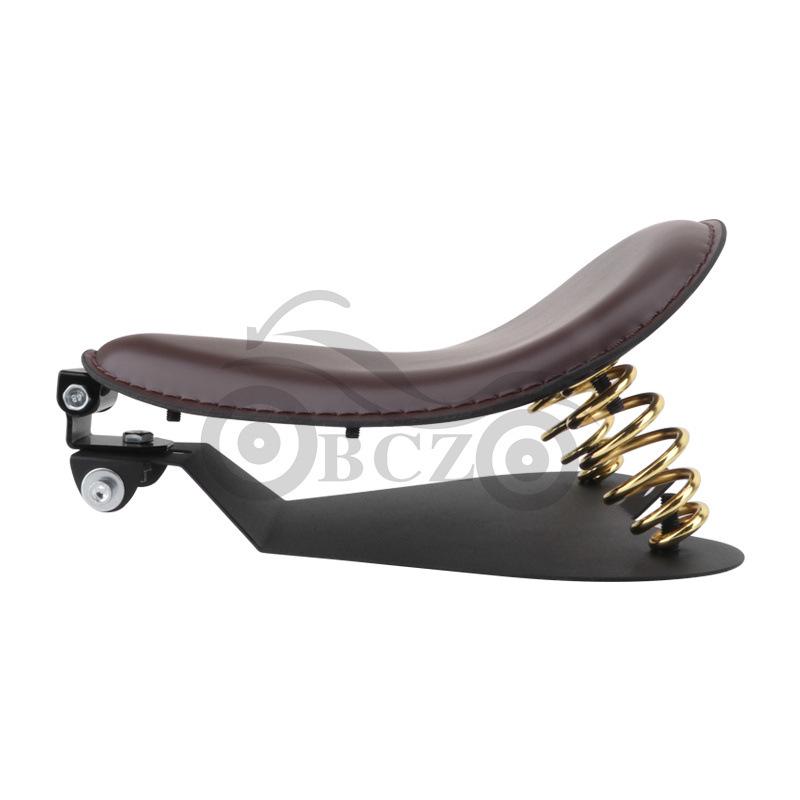 Retro Gold Round Spring Seat Cushion for Harley Cruiser Prince Motorcycle