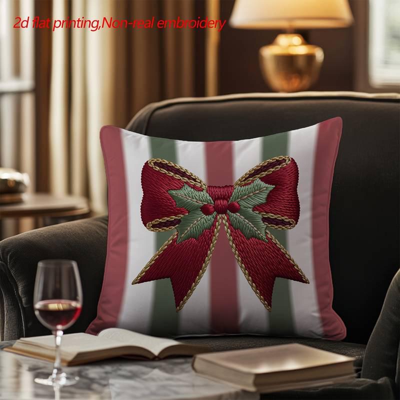 

Милая собака и кошка на рождественской наволочкеПодходит для дивана, автомобиля, спальни, декоративная наволочка, наволочка 16x16Inch