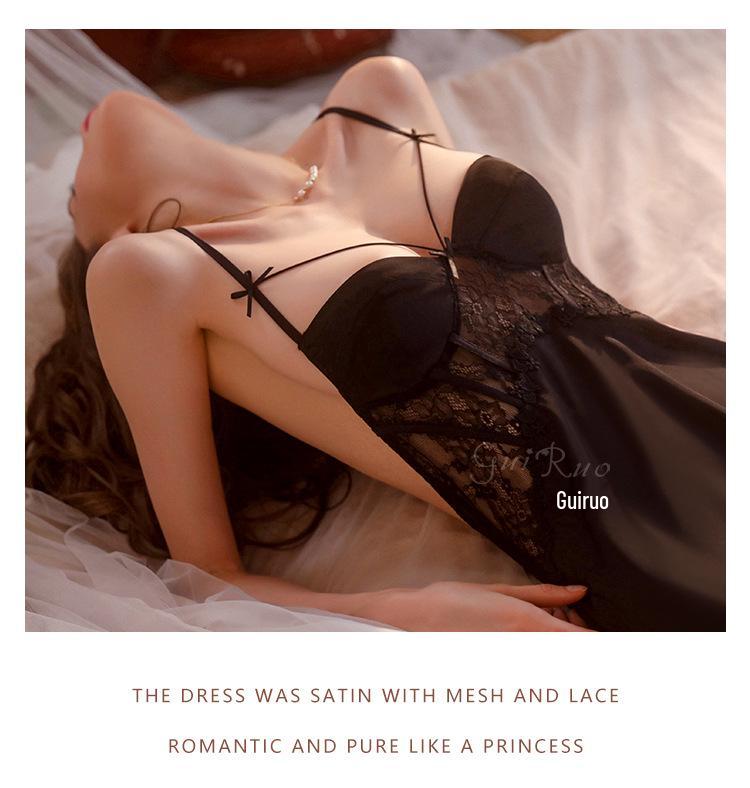 Gorgeous Backless Satin Nightgown and Outer Robe Set for Women - Summer Casual, Breathable Homewear 