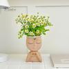 Doniczka na kwiaty w kształcie twarzy Love Style Girl Head Plant Pot Small Lady Face Planter dla sukulentów do wnętrz i na zewnątrz, centralny element biurka do salonu