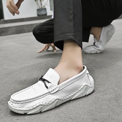 Large Size 39-48 Men's Genuine Leather Shoes Moccasin-gommino Outdoor Casual Shoes