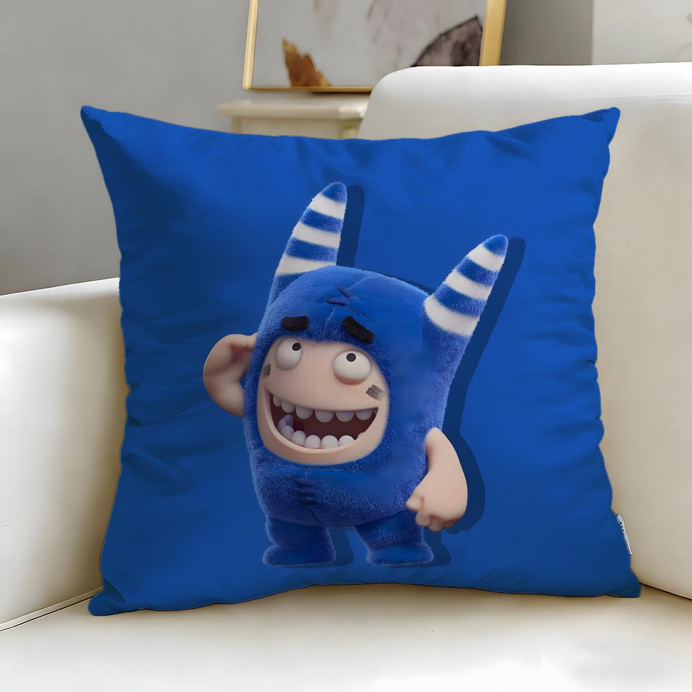popular cartoon Oddbods Cushion Cover Soft & Easy-Wash Pillow Case – Versatile for Couch, Bed, Travel and Office