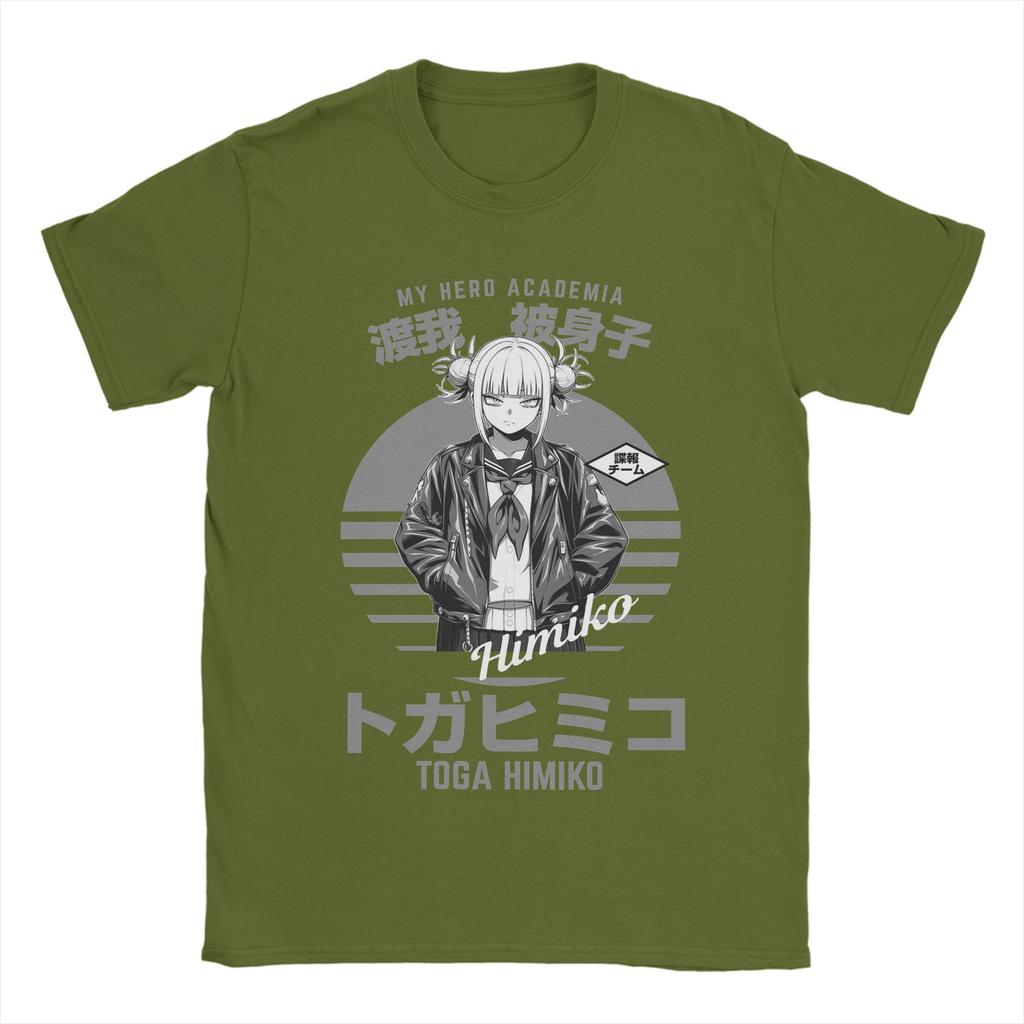 Mens Anime My Hero Academia Toga Himiko T Shirts Pure Cotton Clothes Vintage Short Sleeve O Neck Tees Gift Idea TShirts