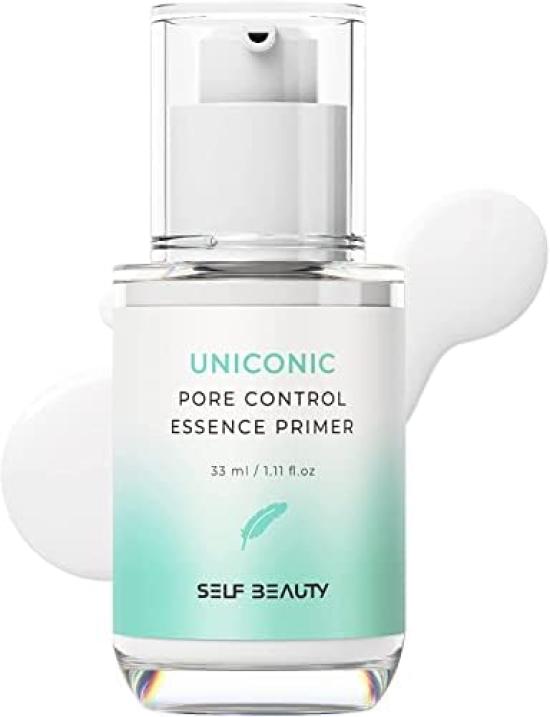 

SELFBEAUTY Unicorn Pore Control Essence Primer 33ml Matte Finish, Shine Control, Oily Skin Sebum Control, Makeup Set, Pore Coverage Korean