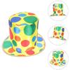 Halloween Party Performance Hat Clown Polka Dot Top Hat Magic Jazz Hat High Top Hat