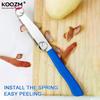 Quick Slicing Cutter Portable Fruit Vegetable Cutter Peeler With Spring For Kitchen Use Stainless Steel Fruit Knives Peeler