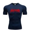 Abbigliamento Fitness Estivo Felpa a Compressione Manica Corta Uomo Corsa Asciugatura Rapida Top Palestra Allenamento Bodybuilding Maglietta