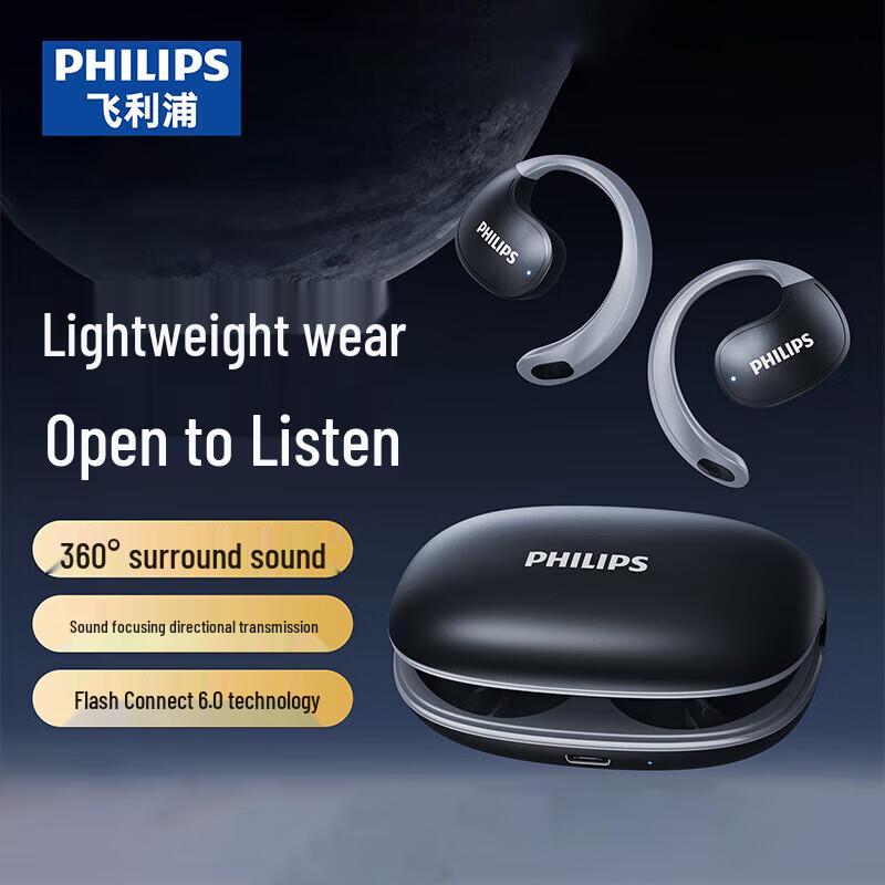 

Philips TAT2708 Open-Ear Bone Conduction Sport Bluetooth Headphones