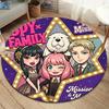 Spyxfamily Round Area Rug Carpet Rug For Living Room Bedroom Sofa Playroom Decor Nonslip Floor Mat