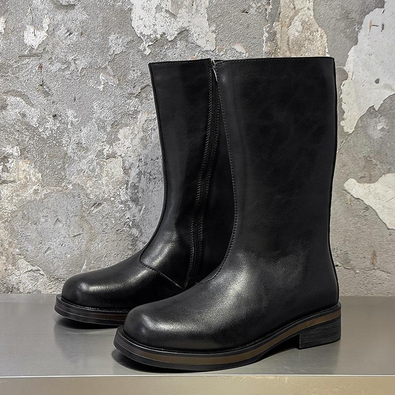 2025 New Men's Retro Casual High-top Thick-soled Versatile Thick-soled Heightening Martin Boots 57012-Q