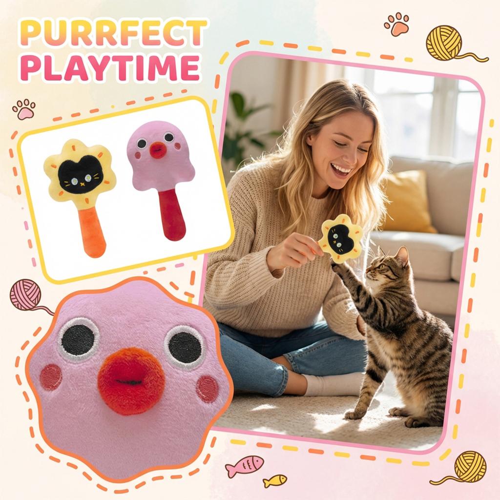 Get Catnip Rattle Toy - Interactive Cats Chew Toy With Bell For Self-Play & Boredom Relief