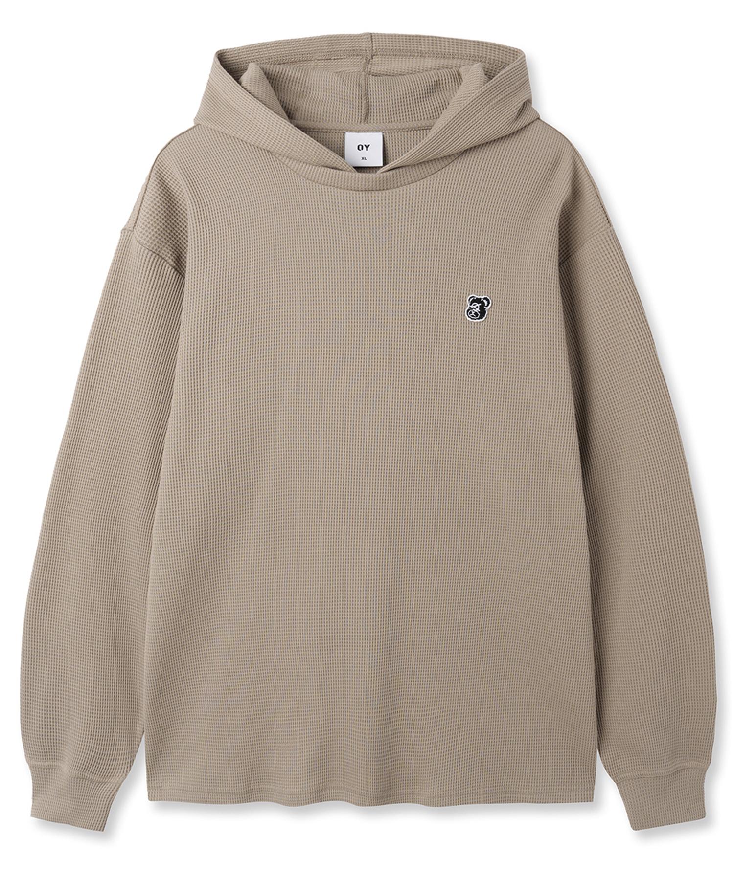 Oy Waffle Hoodie L/S Top - Sand M