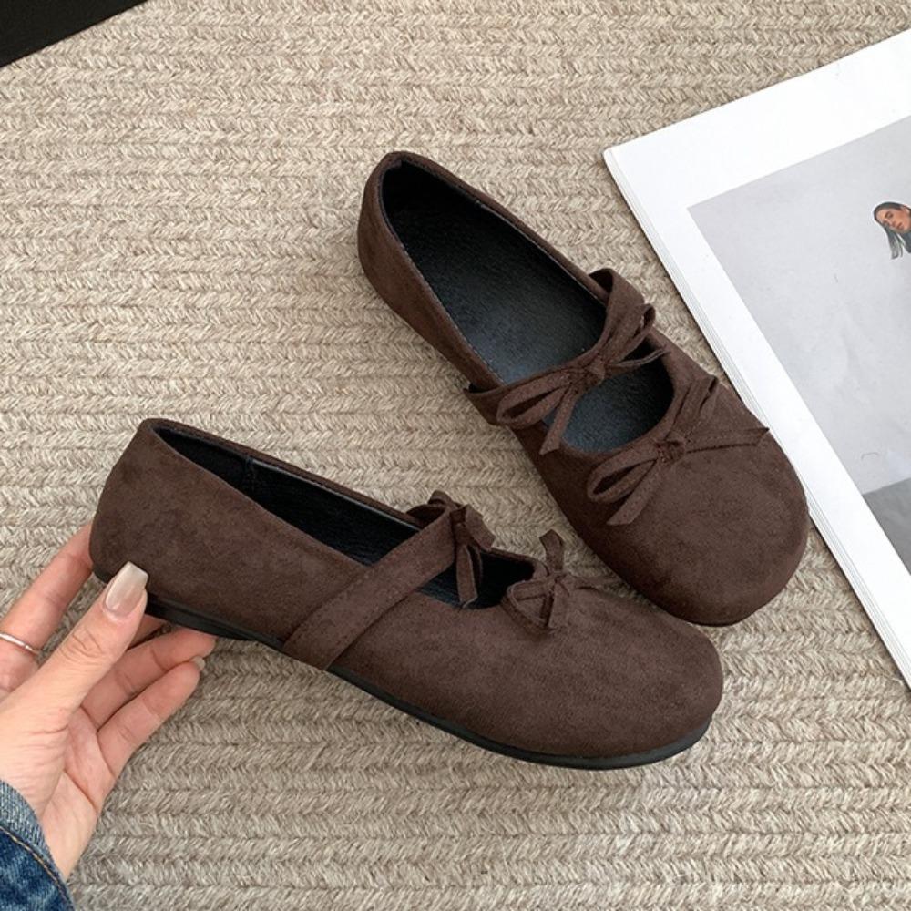 Flats for Women's Fashion Temperament French with Skirt Shallow Mouth Flat Shoes Women's 2026 New Summer Bow Mary Jane Shoes