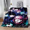 J-Jujutsu Kaisen Cartone Animato Anime Plaid Coperta Bambini Super Morbida per Divano Viaggio Divano Picnic Coperta in Flanella Regalo di Compleanno
