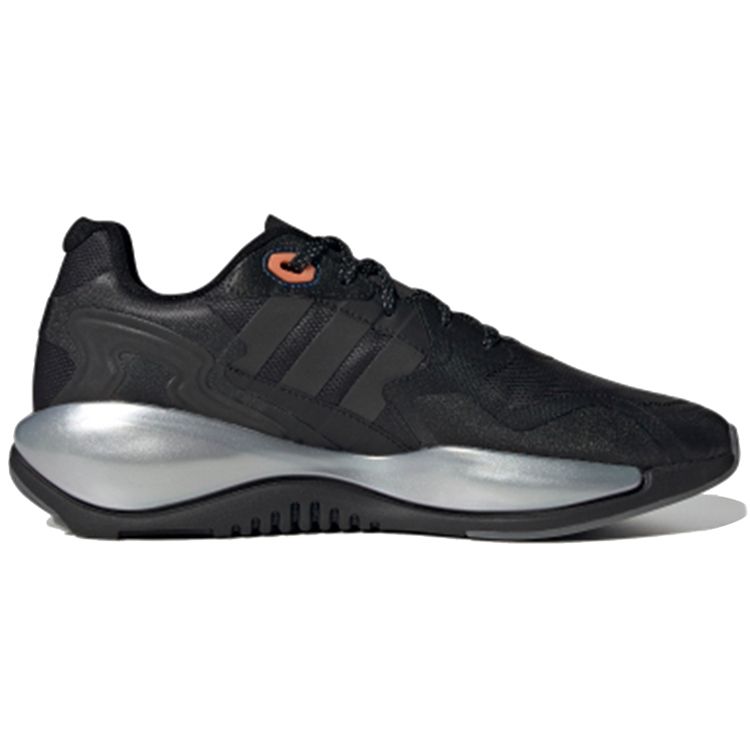 Adidas Originals ZX Alkyne Fabric Synthetic Leather Classic Sports Breathable Low-Top Lifestyle Shoes Unisex Sneakers Black Silver FX6225