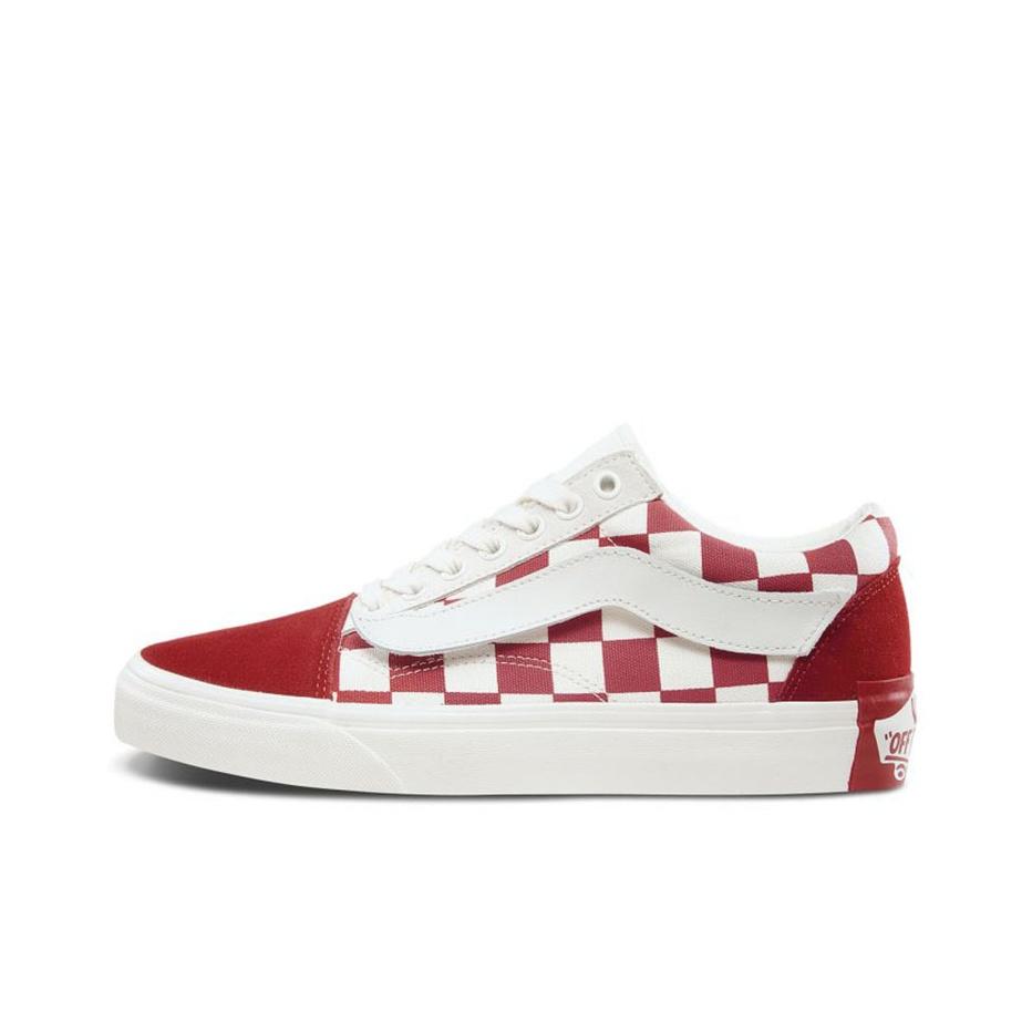 Vans Su Wukou X  Old Skool Series Pig Year Velcro Lightweight Low-Top Skate Shoes Unisex Sneakers Red White Checkerboard VN0A38G1SHJ