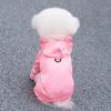 Dog Raincoat with Boots Leash Hole 4 Legged Lightweight Water Proof Dog Rain Jacket Pink M
