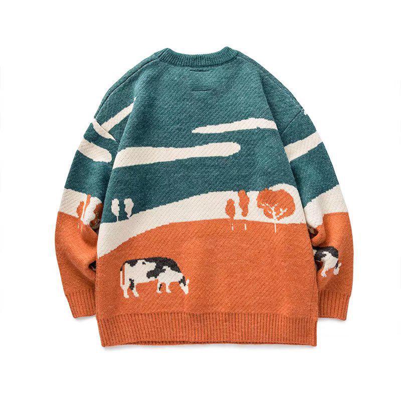 Unisex Retro Knitted Sweater - 2022 Autumn/Winter Collection by American Fashion Brand