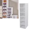 Shoe Storage Box Collapsible Clr Plastic Stackable Shoe   for Closet Space Saving Foldable Shoe Rack Snker Container Bin Holder
