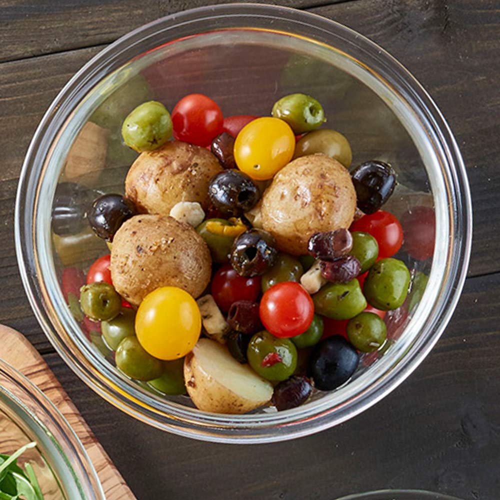 HARIO Glass Set of 900ml Made in Clear Heat-Resistant Bowls, 2, Capacity, Japan, MXP-2208,