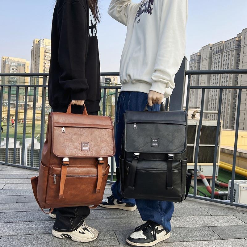 Dual Shoulder Bag, Men's Large Capacity Travel Bag, Fashionable and Trendy Korean Style, High School Student Schoolbag, Computer Backpack