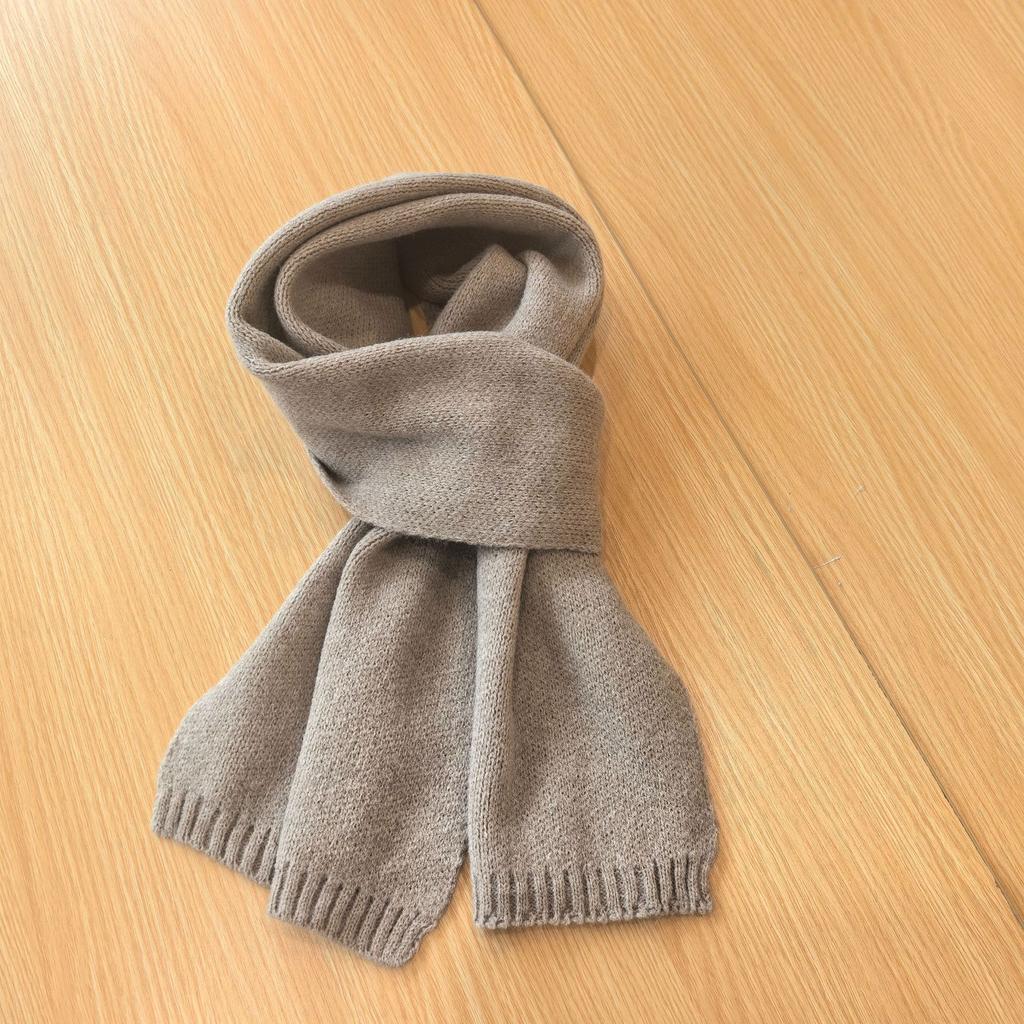New solid color arctic velvet scarf women's autumn and winter Korean version college style simple cycling warm windproof scarf wholesale