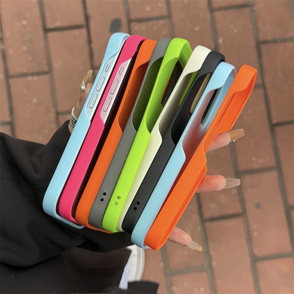 Ultradünne Helle Weiche Silikon Matte TPU Hülle für iPhone 17 Air 16 15 14 Plus 13 12 11 Pro Max Fluoreszierend Neon Stoßfest Capa