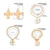 New Gothic Cross Pendant Necklace Gold Multi-layer Cross Earrings Chunky OT Buckle Pendants Trendy Fashion
