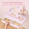 Kids Vanity Table Set 2 in 1 with LED Mirror for Girls Pink