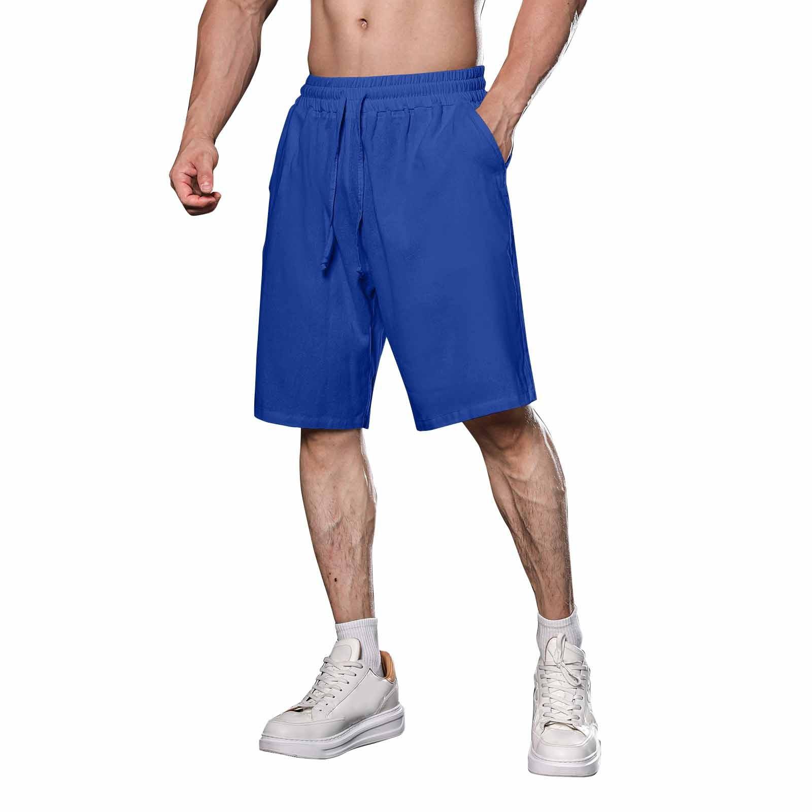 

Мужские повседневные шорты на шнурке Мужские дышащие шорты из хлопка и льна M