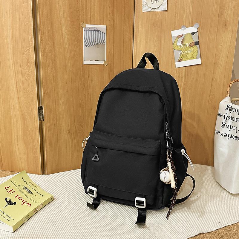 Japanese simple schoolbag female college student versatile junior high school student backpack male large capacity leisure travel backpack tide