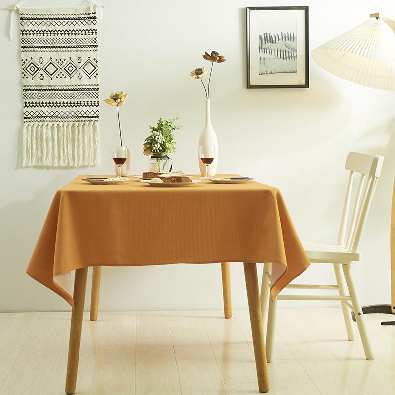 Nordic Minimalist Solid Color Tablecloth Water-resistant and Oil Resistant Restaurant Tablecloth Available in Multiple Colors