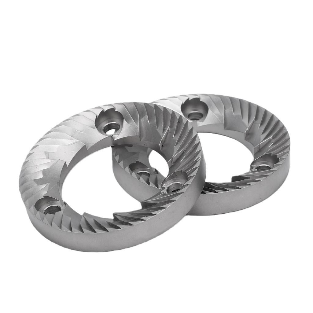 2pcs Burrs Replacement for Rancilio Coffee Grinder 50MM Diameter Stainless Steel 3 Hole Burr Set