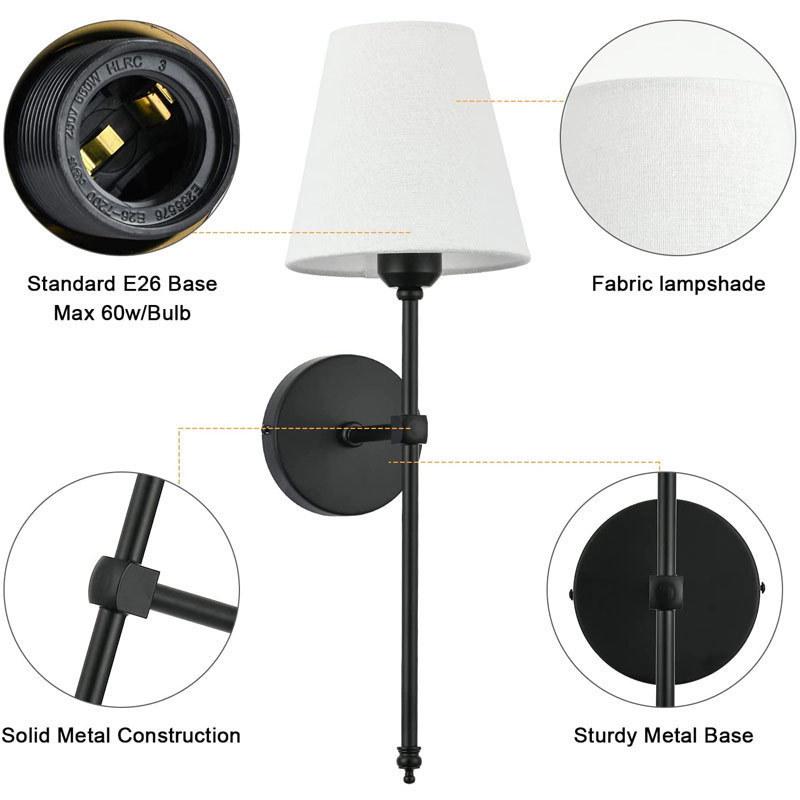 Modern Nordic Seven-Color Wall Lamp with Remote Control for Bedroom, Corridor, and Living Room