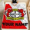 1PC Custom Name Bayer 04 Leverkusen Patterned Flannel Blanket Suitable For All Seasons for Home Decor Warmth and Comfort Gifts Holiday Present_xia