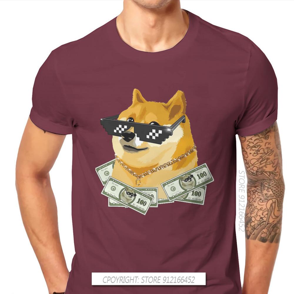 Crypto Cryptocurrency Dogecoin Doge T Shirt Classic Grunge Summer Big Size Pure Cotton Unisexs Tops Harajuku Oneck Tshirt